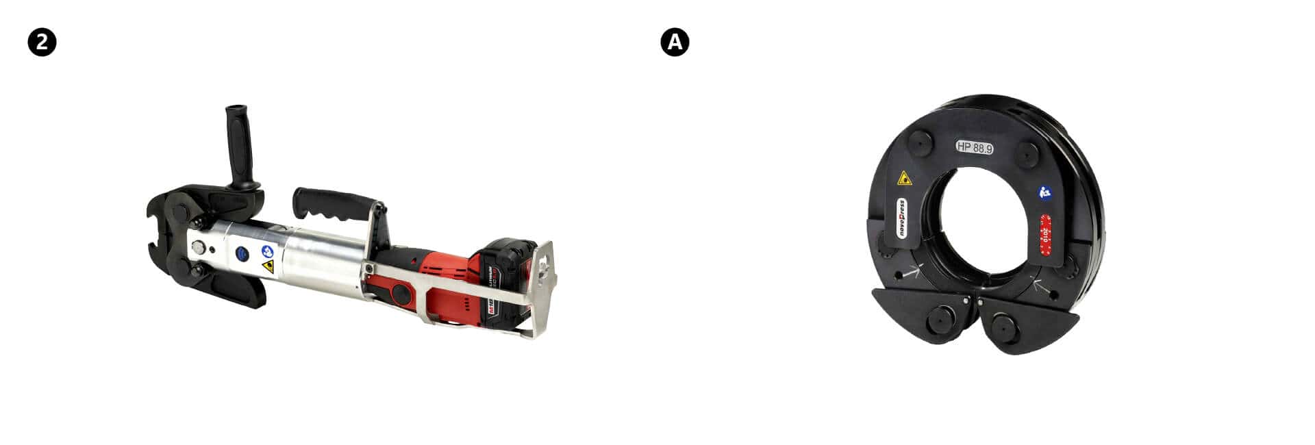 KAN-therm - Sprinkler Steel System - Novopress crimper together with clamps