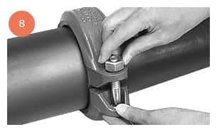 KAN-therm - Groove system - Assembly step 8 - Tightening the nut